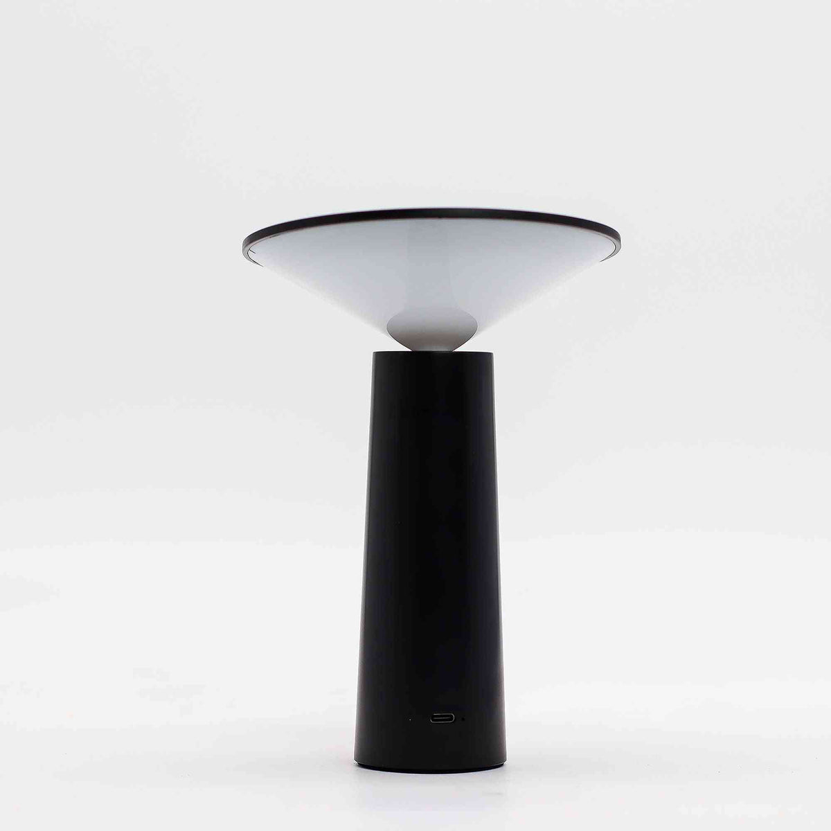 Lámpara táctil - Champiñón negro ajustable - luz con patrón USB (C) - Recargable (2000 vatios) - Lámparas de mesa táctiles |