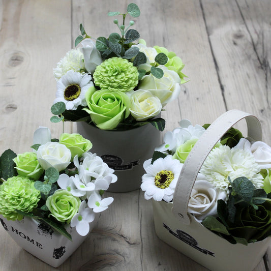 Bouquet Petite Cesta - Verde Pastel
