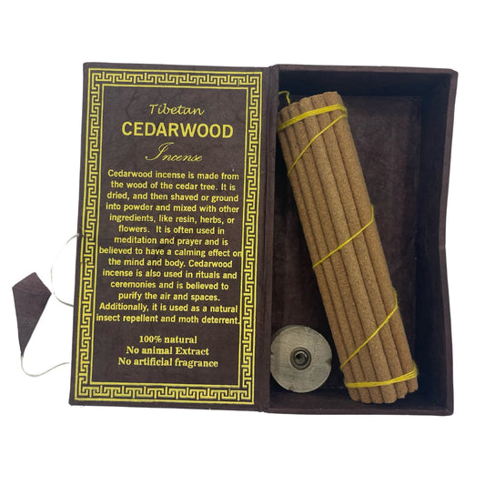Set de regalo de incienso Himalayan Sugandhit Dhoop - Madera de cedro - Set de regalo de incienso Himalaya Sughandit Dhoop
