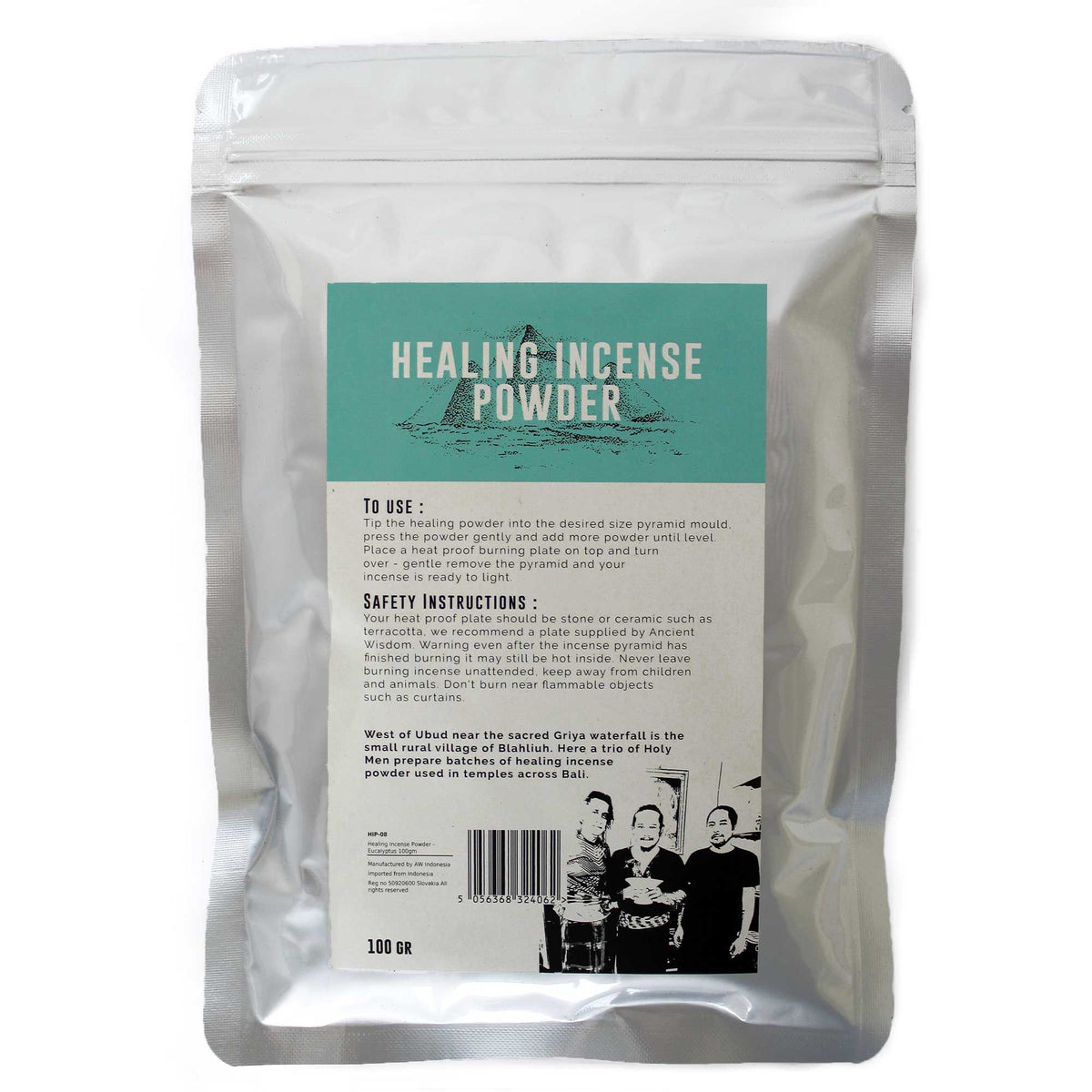 Healing Incense Powder - Eucalyptus 100gm - Polvo de incienso curativo