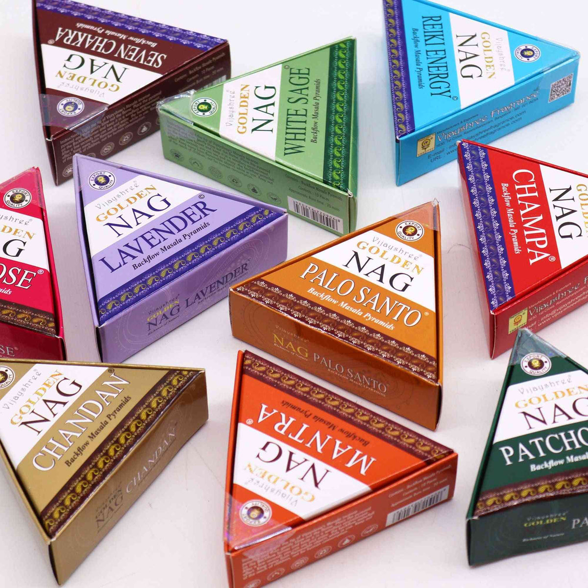 Conos de Incienso Jumbo Dorado Nag - Salvia Blanca Reflujo 42g - Conos de Incienso Reflujo Inverso Jumbo Golden Nag | El Baza