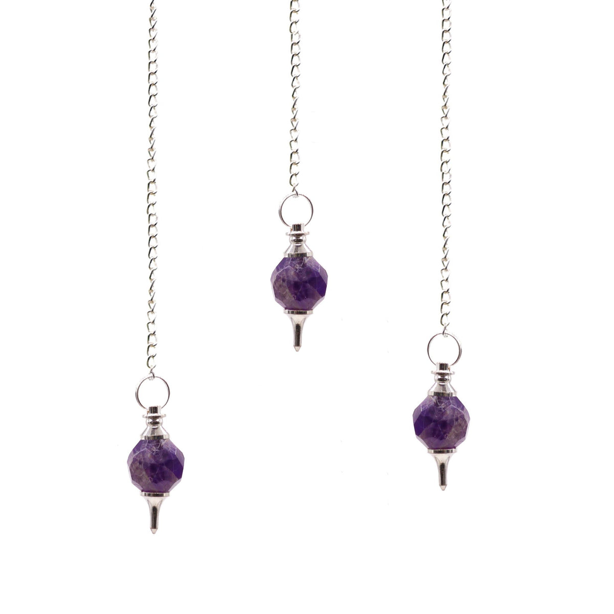 Facted Gemstone Pendulum - Amethyst - Péndulos Especiales Mágicos