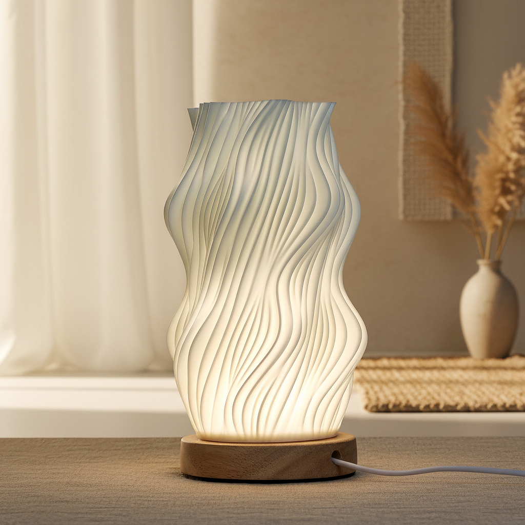 New Wave Lamp · Twisted Star · USB-C · 3 Brightness Levels