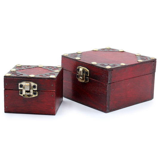 Juego de 2 Cajas Góticas Cuadradas