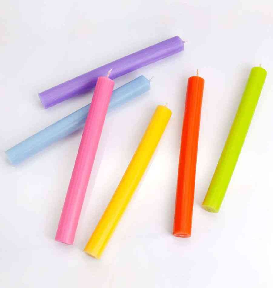 Velas a Granel de Color Sólido - Naranja Rústico - Paquete de 10 - Velas de Cena de Color Sólido - Pack de 10 Unidades