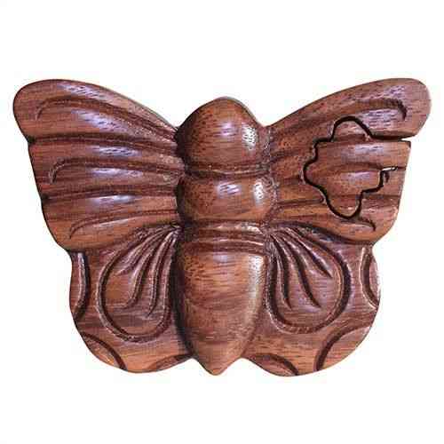 Caja mágica de Bali - Mariposa - Caja mágica de Bali
