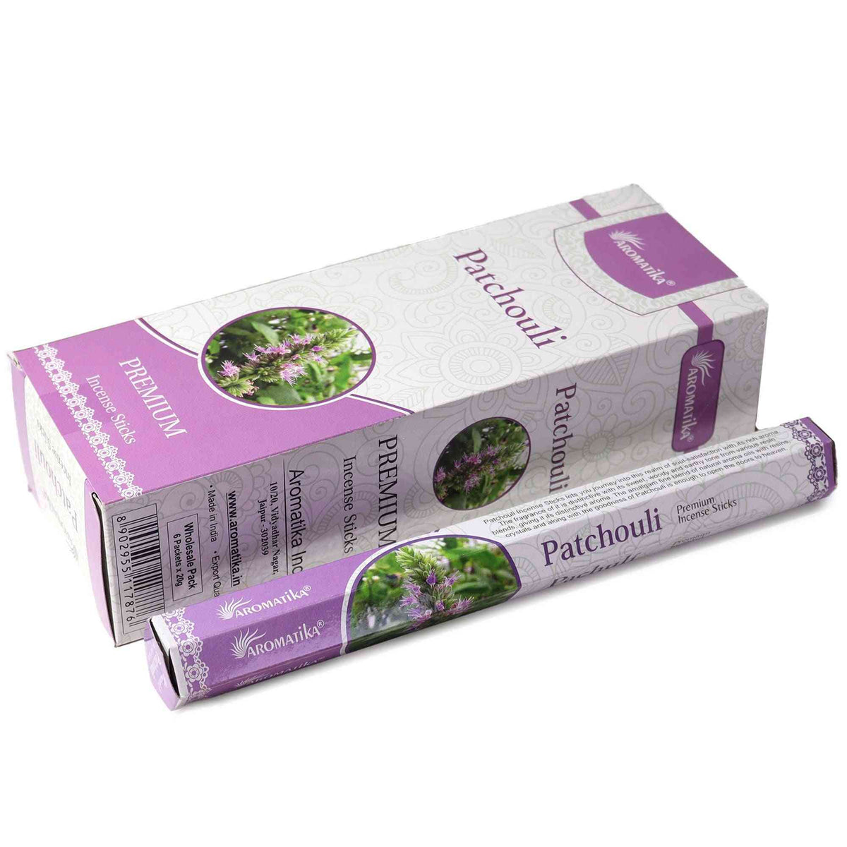 Incienso Hexagonal sin Carbón de Aromatika - Patchouli - Ethically Sourced Fair Trade Made In India | El Bazar de Tizar