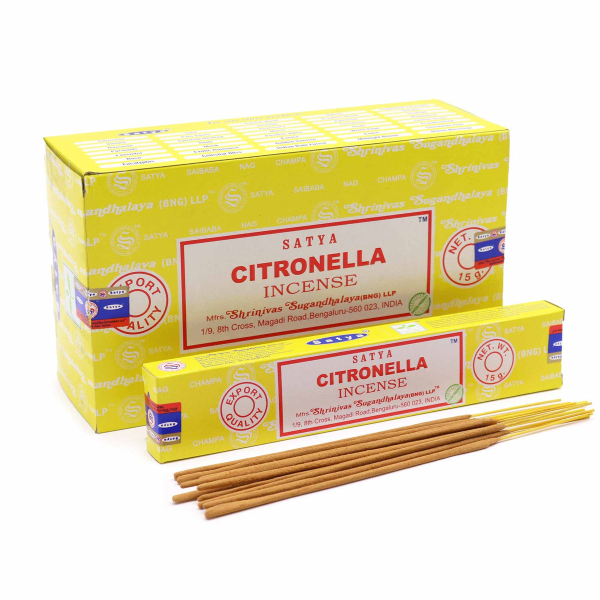 Varillas de Incienso Satya 15gm - Citronela