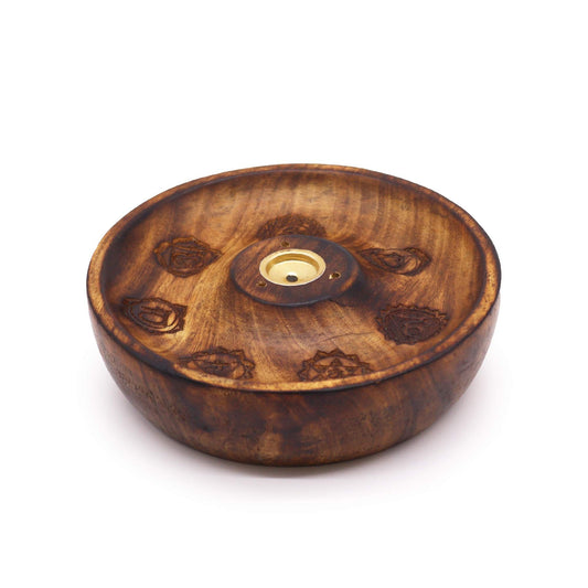 Disco porta incienso para conos y varillas - 7 Chakras - Soporte de Incienso
