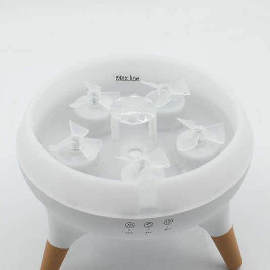 Aroma diffuser with Jellyfish Puff effect and color-changing LED