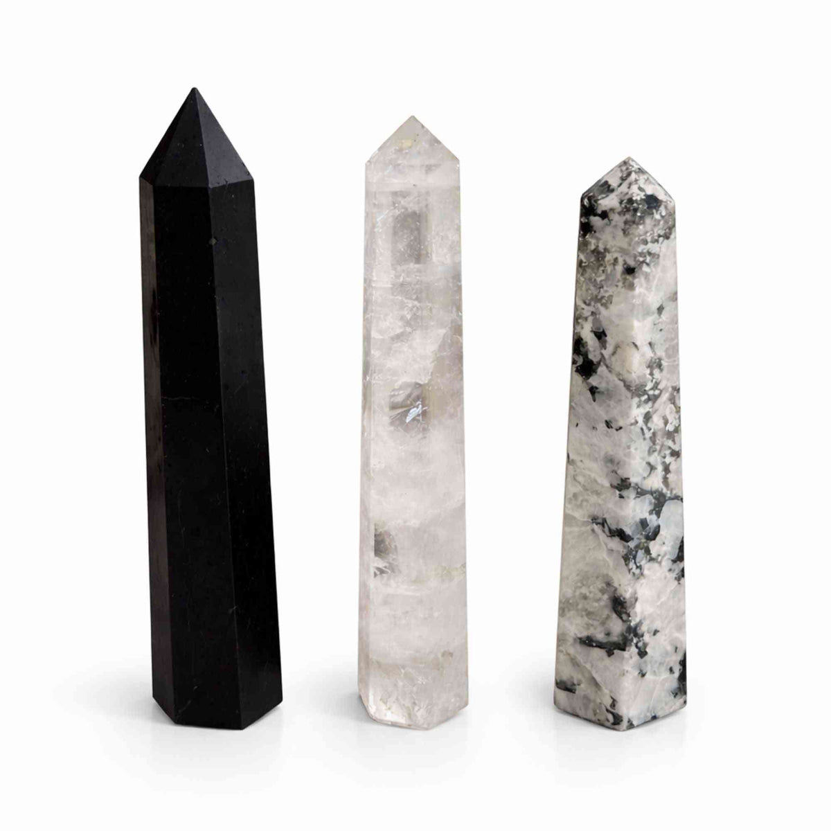 Punta obelisco de seis caras de gema aprox. 17 cm - Turmalina negra