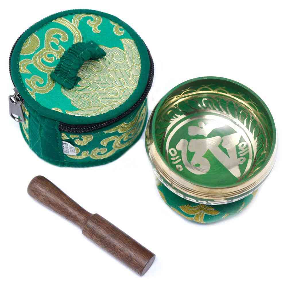 Mini Cuenco tibetano Set de Regalo - Verde - Set de Regalo Tibetano