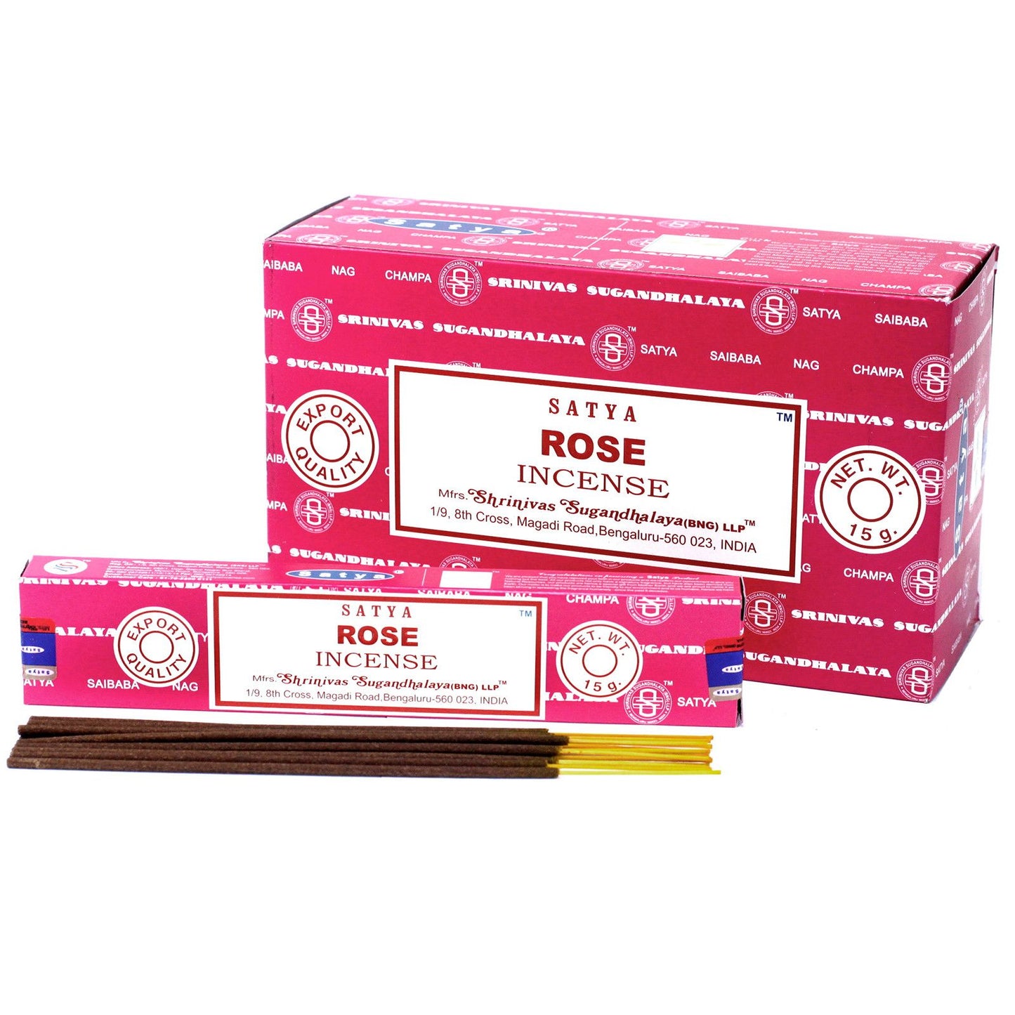 Varillas de Incienso Satya 15gm - Rosa - Artisan Product Handmade Made In India | El Bazar de Tizar