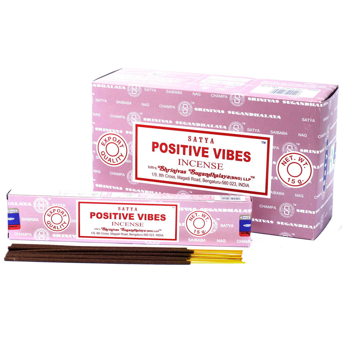 Varillas de Incienso Satya 15gm - Vibras positivas - Artisan Product Handmade Made In India | El Bazar de Tizar