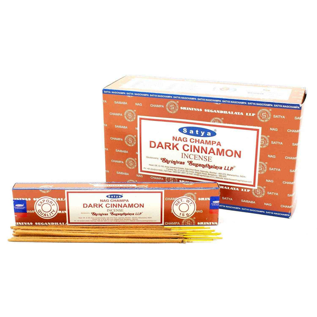 Varillas de Incienso Satya 15g - Dark Cinammon - Artisan Product Handmade Made In India | El Bazar de Tizar