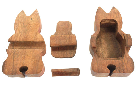 Caja mágica de Bali - gato de yoga - Caja mágica de Bali