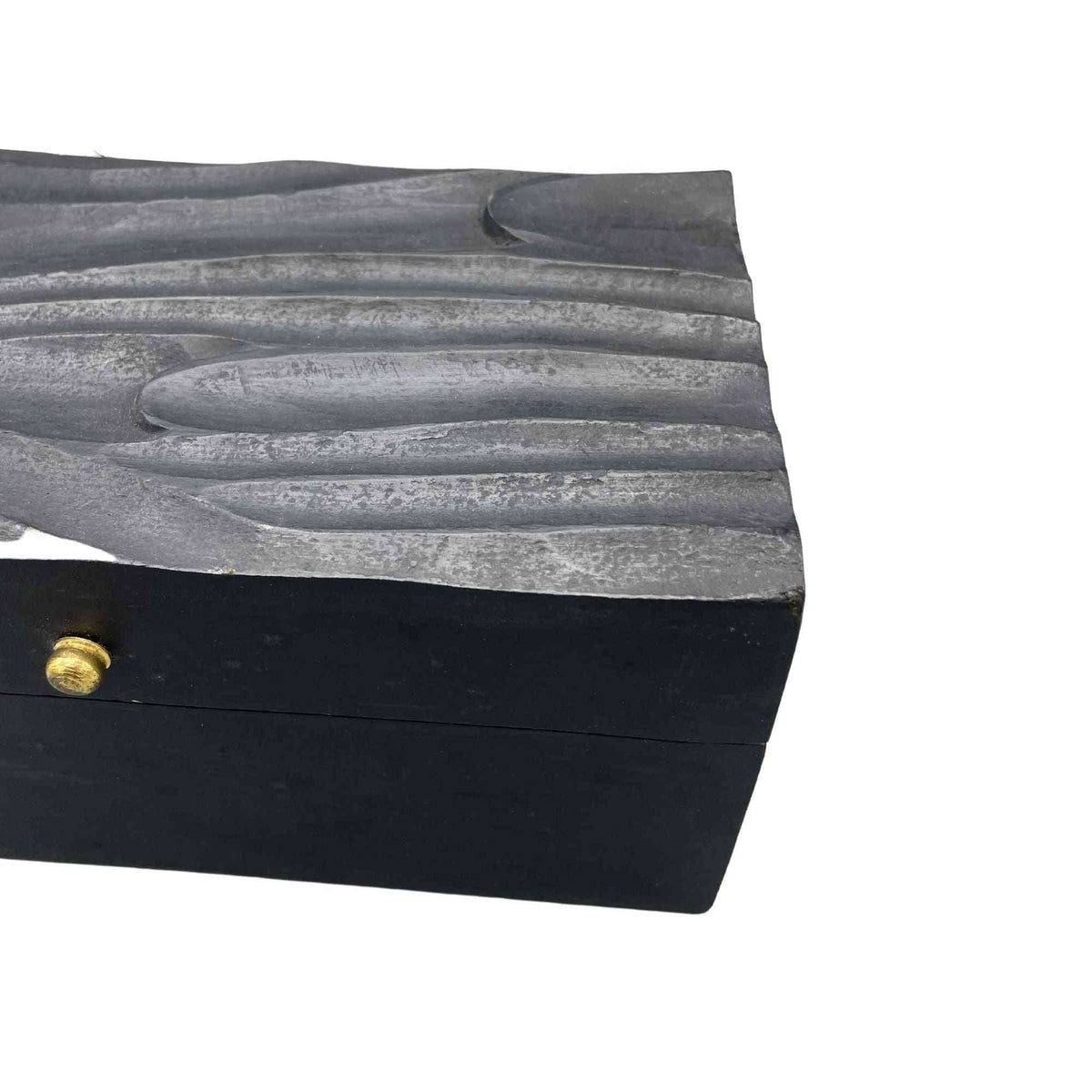 Vintage Deco - Caja Multiusos - 22x12x10cm - Remolinos Negros - Caja de Madera Vintage - Multiusos