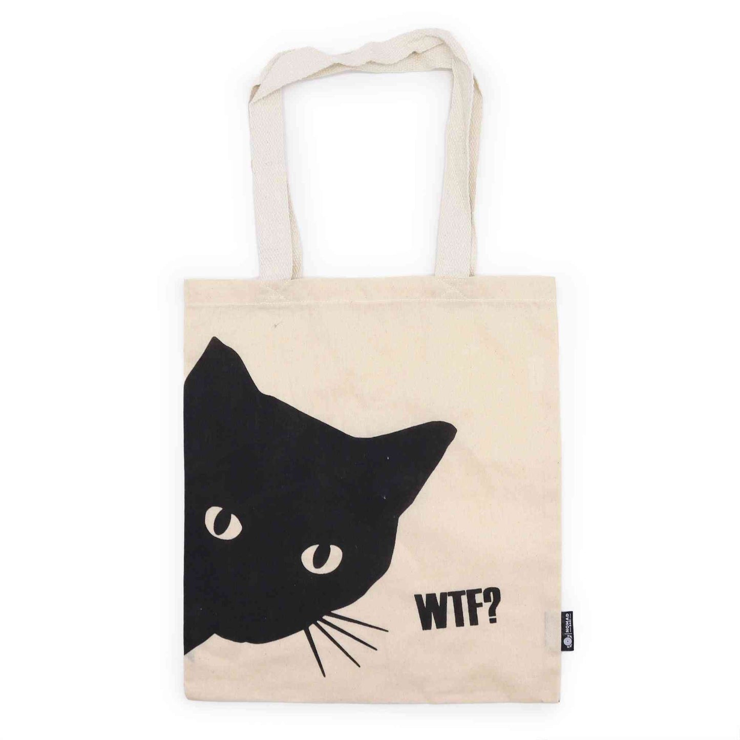 Bolso Básico Icónico - Gato Negro - (40x36 cm) - Algodón Natural 4 oz