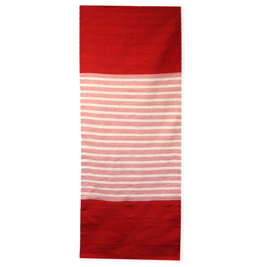 Alfombra India de Algodón - 70x170cm - Rojo/Rosa - Alfombra India de Algodón, alfombra