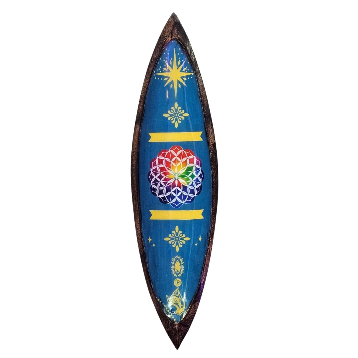 Cuenco de incienso esmaltado - Madera de mango - Mandala | Colección de cuencos de incienso esmaltados | El Bazar de Tizar