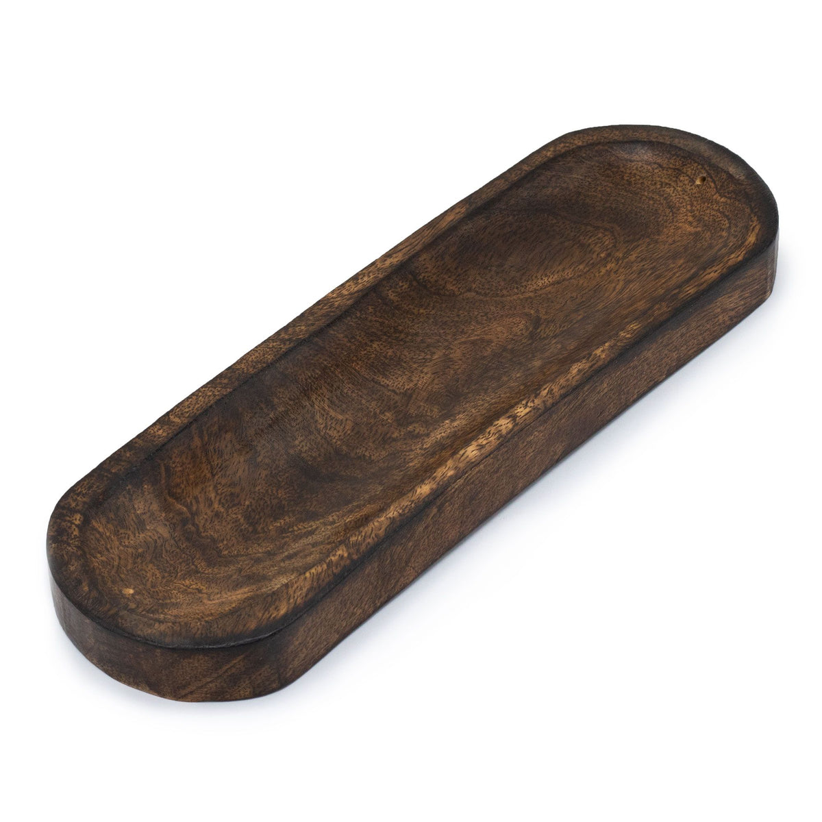 Bandeja Grande para Incienso 30x10cm - Madera de Mango Clásica - Soporte de Incienso