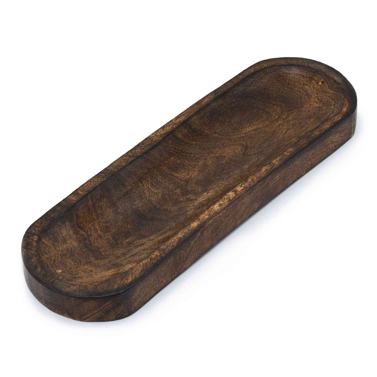 Bandeja Grande para Incienso 30x10cm - Madera de Mango Clásica - Soporte de Incienso