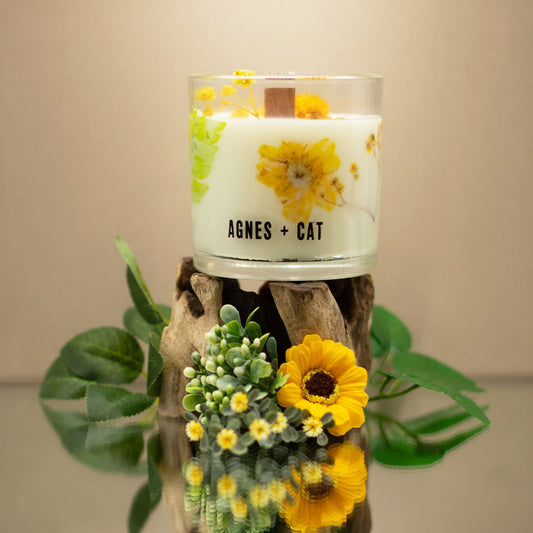 Agnes + Cat Vela de Cera de Soja Botánica - Rydal Oudh - Agnes + Cat Velas botánicas de cera de soja, Cruelty Free
