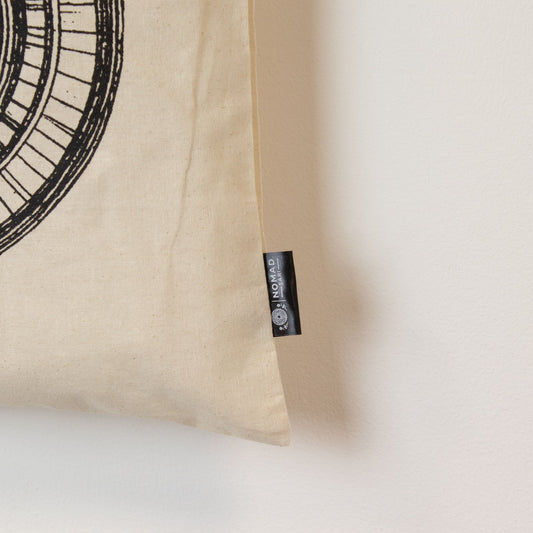 Nomad Sari Icónico Básico Bolso Tote - Mandala Urbana - Natural 4oz
