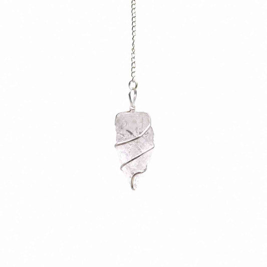Raw Gemstone Pendulum - Rock Quartz