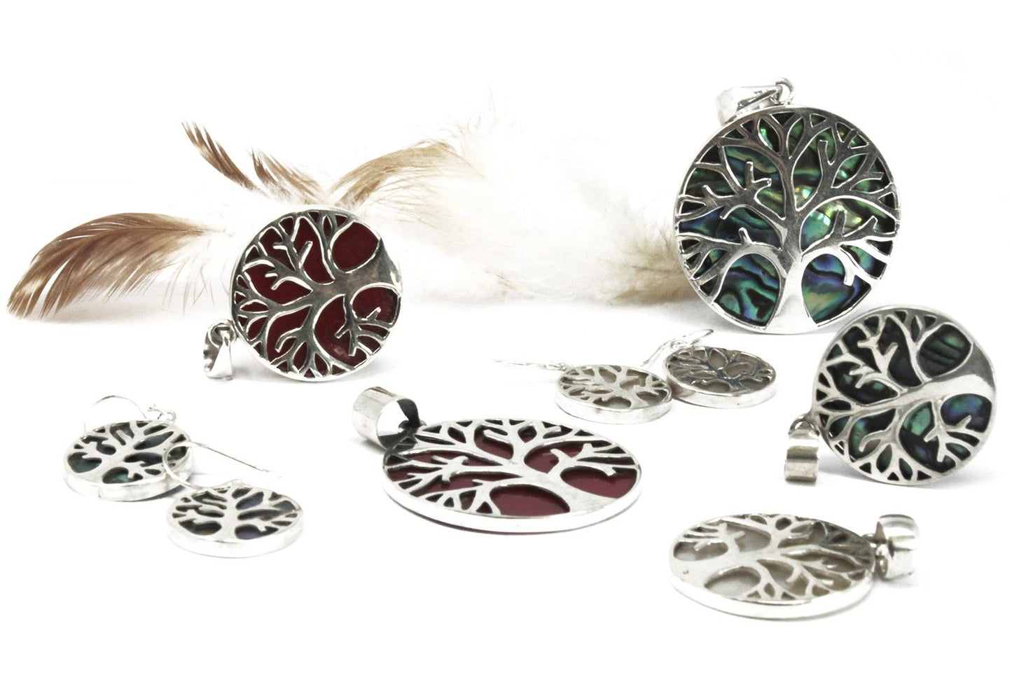 Pendientes de Plata Árbol de la Vida 15mm - Abulón