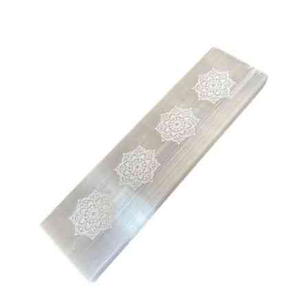 Placa de Carga para Barra Plana 15cm - Mandala - Placas de Selenita