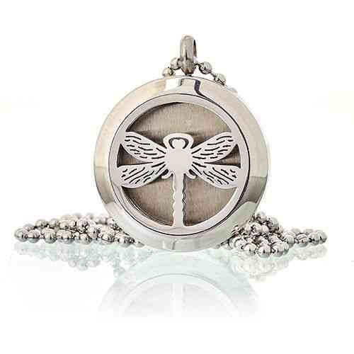 25mm Aromatherapy Diffuser Necklace - Dragonfly