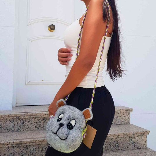 Bolsas de animales adorables - Oso | Bolsos de Fieltro | El Bazar de Tizar
