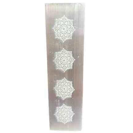Placa de Carga para Barra Plana 15cm - Mandala - Placas de Selenita
