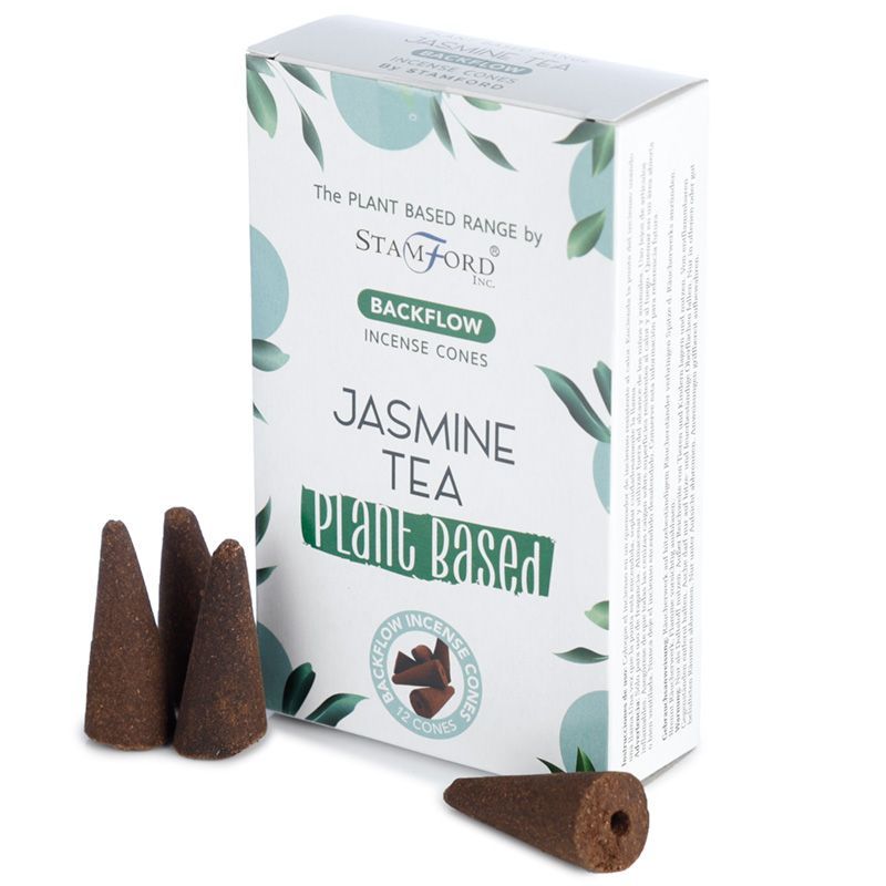Conos de Incienso de Reflujo a Base de Plantas - Té de Jazmín - Conos de Incienso de Reflujo Stamford Premium a base de Plant