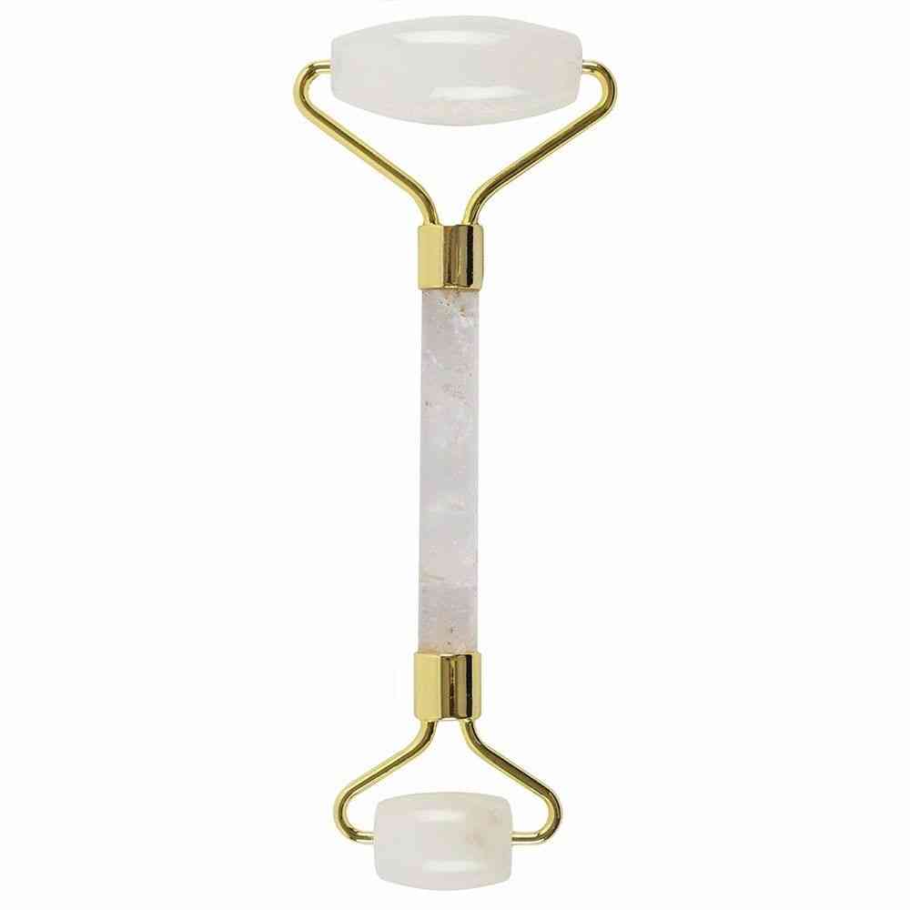 Rodillo Facial de Cristal de Roca – Cuarzo Puro | Rodillos de Masaje Facial | El Bazar de Tizar