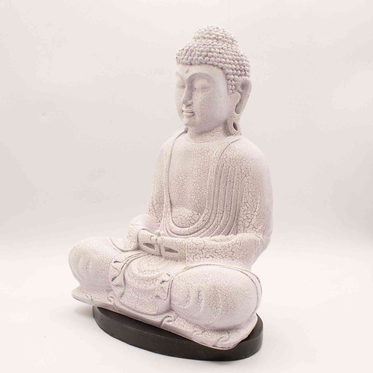 Meditación Buda Lámpara Lavanda Crackle - Soporte Oval - Artisan Product Ethically Sourced Handmade | El Bazar de Tizar