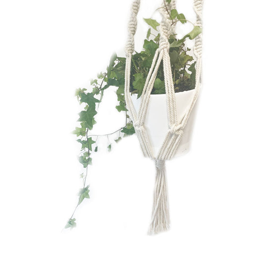Pot de fleurs en macramé - Grand - Extra long