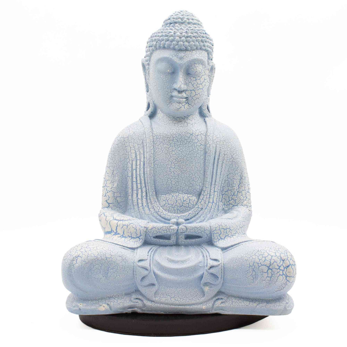 Lámpara de Buda para meditación azul cielo - soporte ovalado - Artisan Product Ethically Sourced Handmade | El Bazar de Tizar