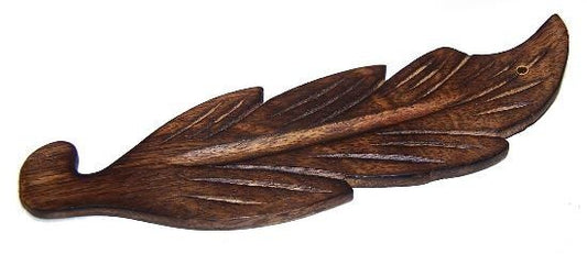 Leaf Design Wood Ashcatcher (Asst Col) - Soporte de Incienso
