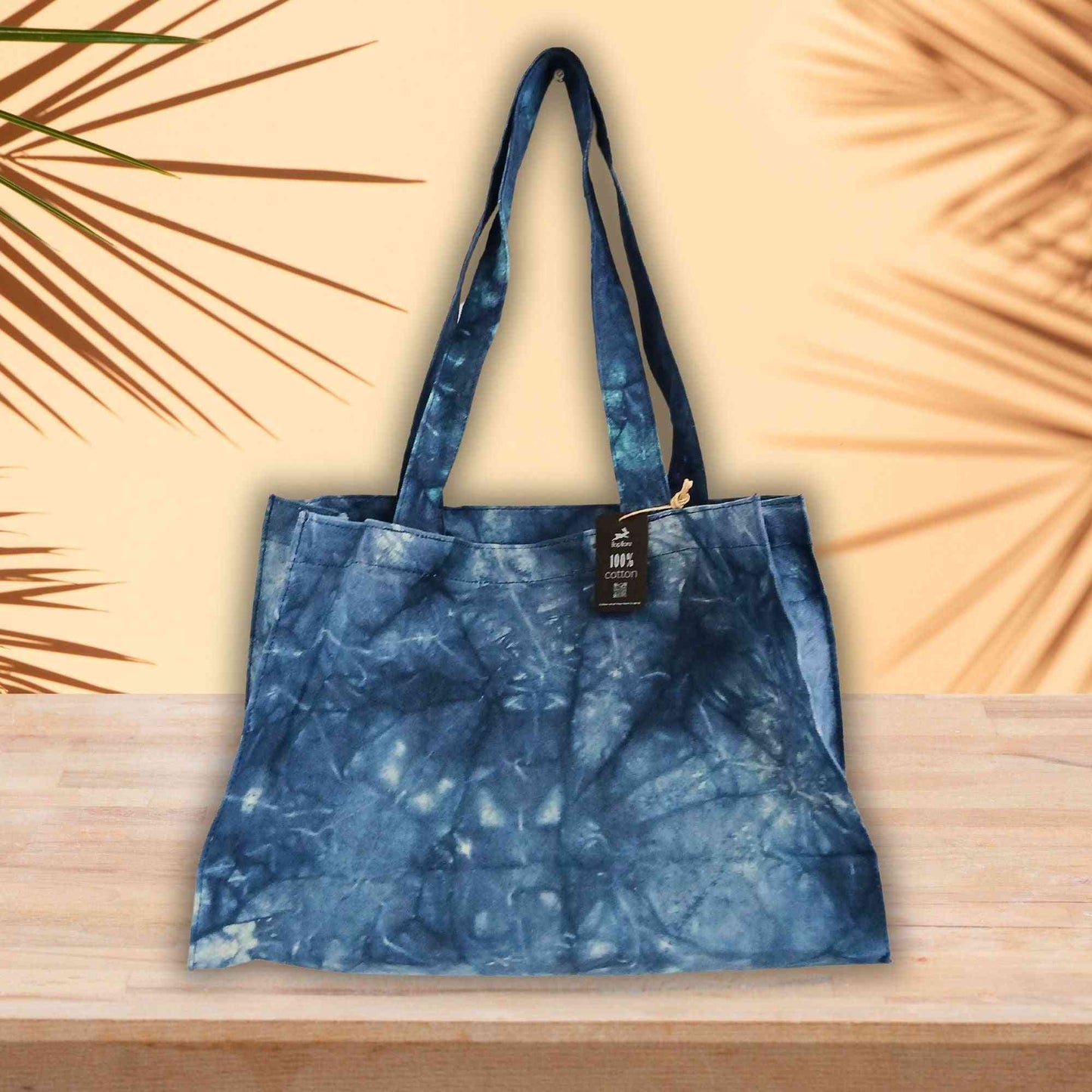 Bolsa de Mano - Efecto Lavado Azul Mar Profundo