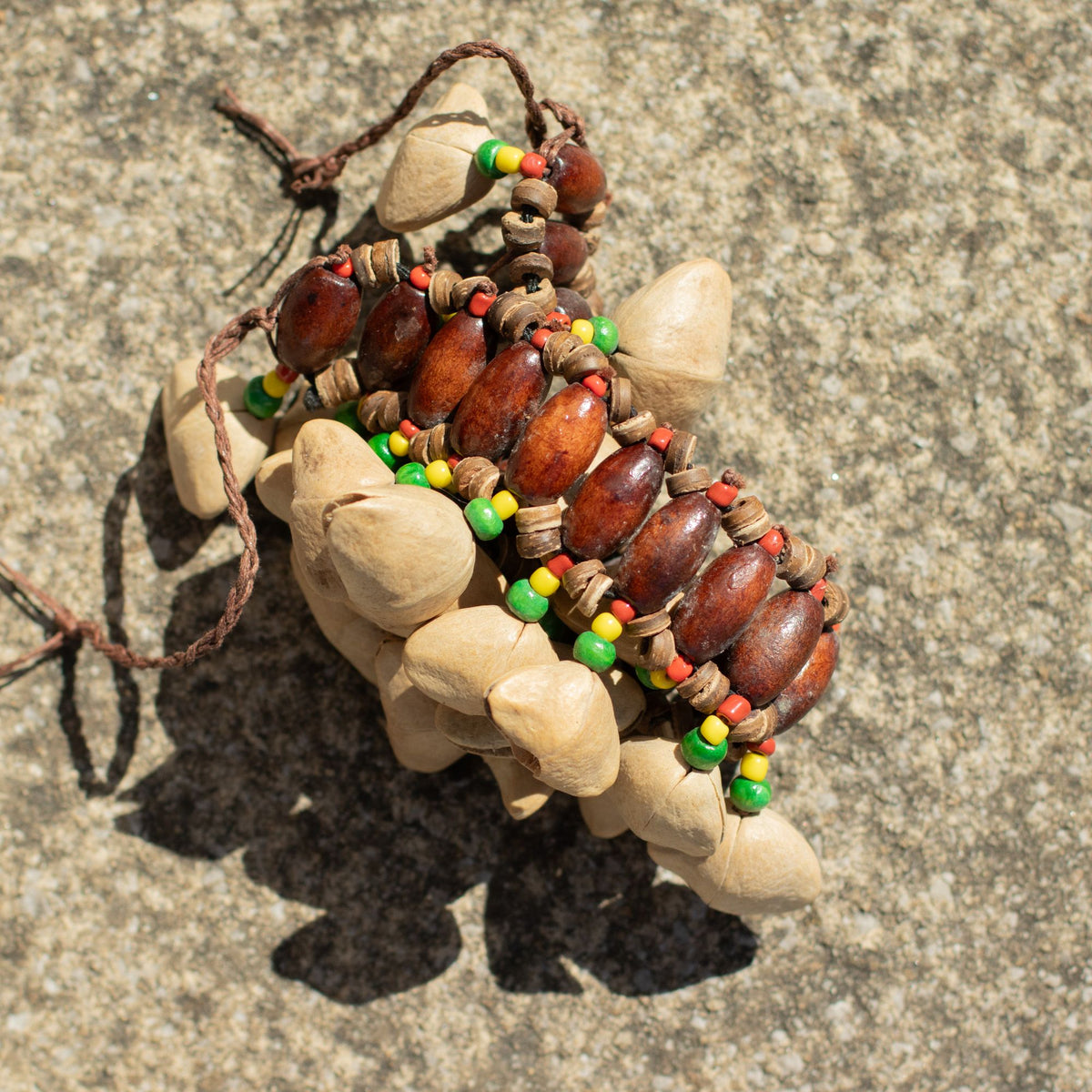 Shaker de tobillo con conchas Kenari - Pulsera sonajero (20 conchas)