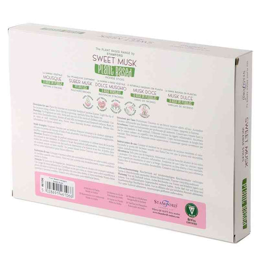 Varitas de Incienso a Base de Plantas - Almizcle Dulce - Varitas de incienso Premium Stamford a base de plantas