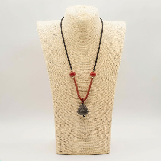 Colgantes geniales de piedras preciosas - Buda de obsidiana Sliver