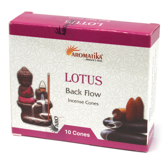 10 Conos de Incienso Reflujo Aromatika - Loto - Conos de Incienso Reflujo Aromatika