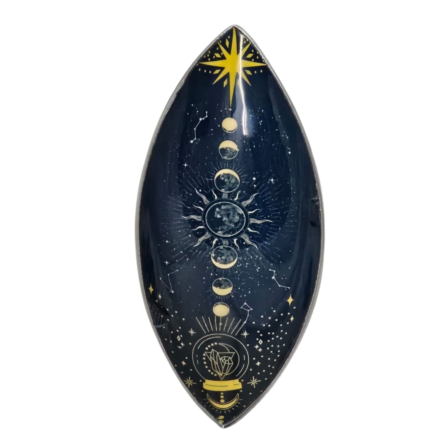 Cuenco de incienso esmaltado - Aluminio - Fases lunares del zodíaco