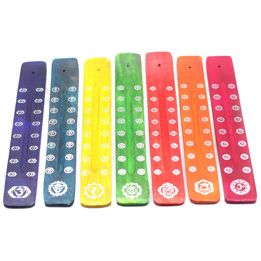 Quemador de incienso - Chakras ( Colores Variados) - Soporte de Incienso
