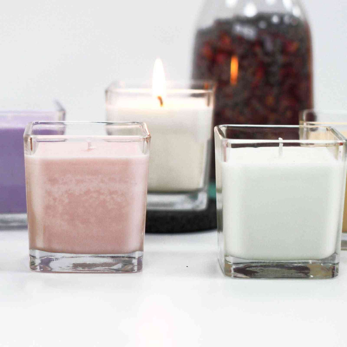 Velas de Soya sin Etiqueta- Cucumber & Mint - Velas de cera de soja sin etiqueta, cucumber mint