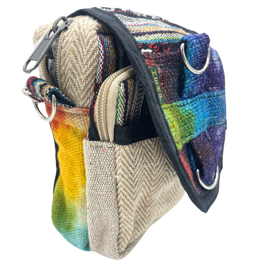 Bolso bandolera de cáñamo teñido - Bolsas y Mochilas de Cáñamo