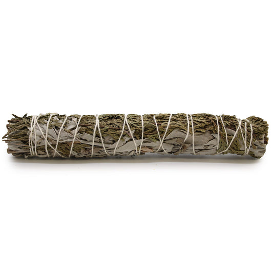 Atado de Hierba - Salvia Blanca y Cedro 22 cm - Atados de Smudge – Envuelto individualmente